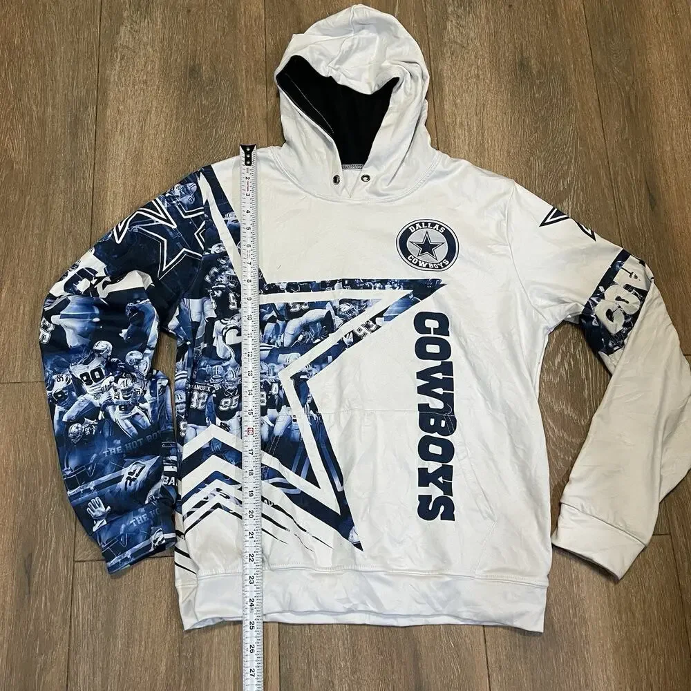 Dallas Cowboys Big LoDallas Cowboy Big Logo 3D Hoodie Size M